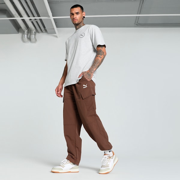 PUMA x LMC Cat Men's Relaxed Fit Tee, Light Gray Heather, extralarge-IND