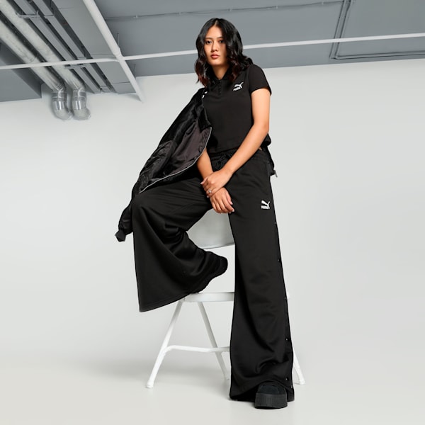 CLASSICS Women's Slim Fit Polo, PUMA Black, extralarge-IND