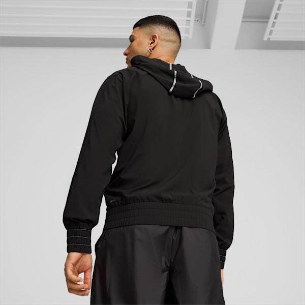 Sudadera con capucha y cremallera BMW M Motorsport Panelled para hombre, PUMA Black, extralarge