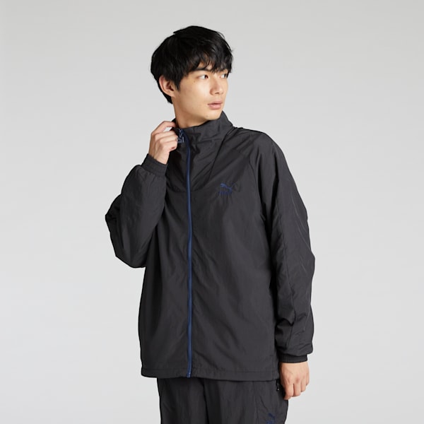 メンズ T7 ウーブンジャケット, PUMA Black, extralarge-JPN