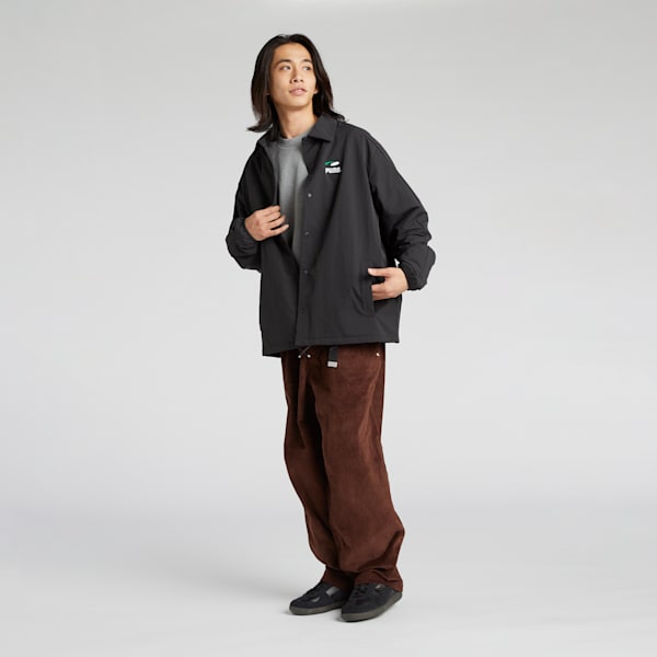メンズ クラシック スケートボード PUMAS コーチ ジャケット, PUMA Black, extralarge-JPN