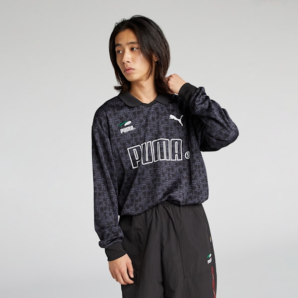 メンズ スケートボード PUMAS 長袖 Tシャツ, PUMA Black, extralarge-JPN