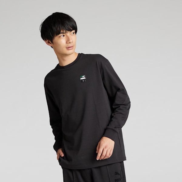 メンズ スケートボード PUMAS 長袖 Tシャツ 2, PUMA Black, extralarge-JPN