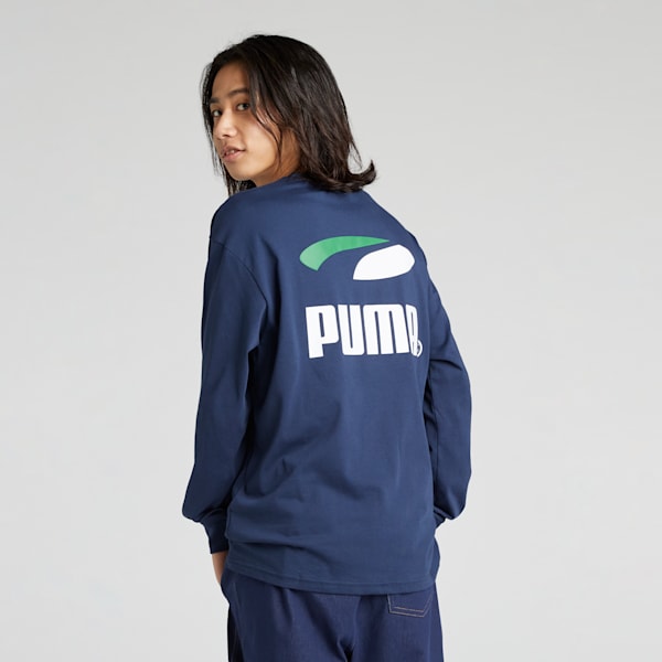 メンズ スケートボード PUMAS 長袖 Tシャツ 2, Club Navy, extralarge-JPN