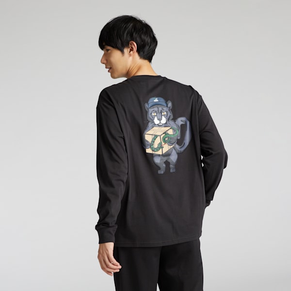 メンズ スケートボード PUMAS 長袖 Tシャツ 3, PUMA Black, extralarge-JPN