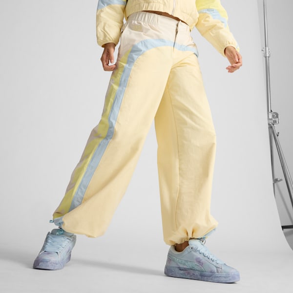 Pants parachute para mujer PUMA x COLLINA STRADA, Creamy Vanilla, extralarge