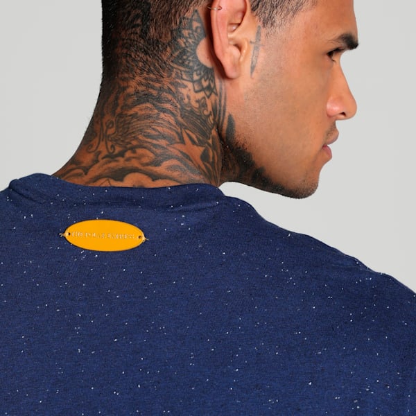 Hoops x Polar Express Men's Oversized Basketball Tee, Club Navy, extralarge-IND