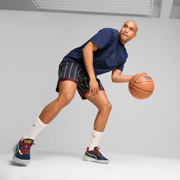 Camiseta PUMA HOOPS x POLAR EXPRESS para hombre, Club Navy, extralarge
