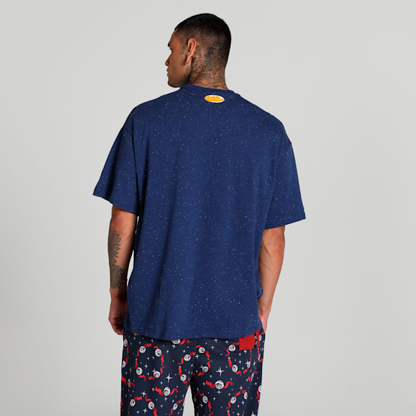 Hoops x Polar Express Men's Oversized Basketball Tee, Club Navy, extralarge-IND