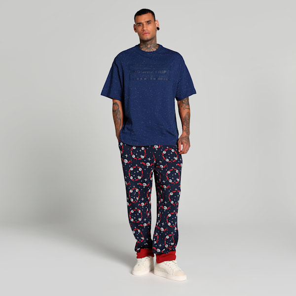Hoops x Polar Express Men's Oversized Basketball Tee, Club Navy, extralarge-IND