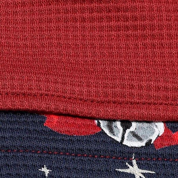 Hoops x Polar Express Men's Relaxed Fit Basketball PJ Top, Club Navy-Intense Red-AOP, extralarge-IND