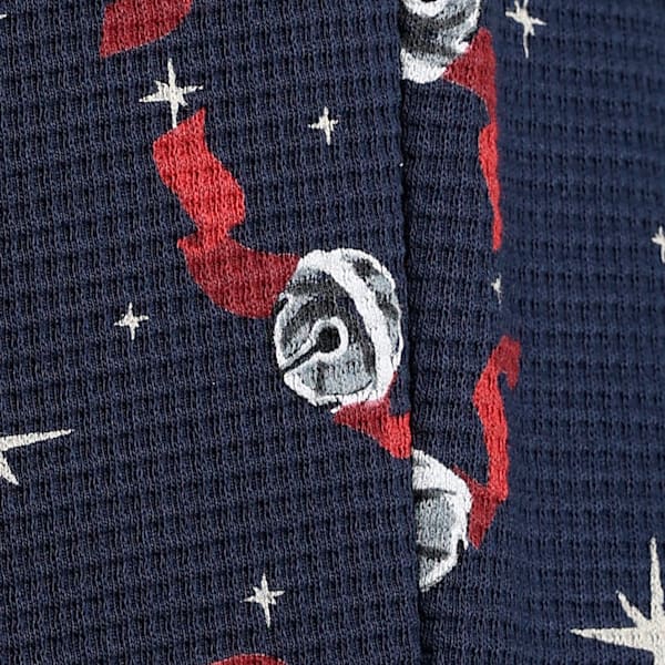 Hoops x Polar Express Men's Relaxed Fit Basketball PJ Pants, Club Navy-Intense Red-AOP, extralarge-IND