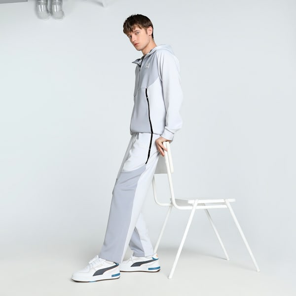 PUMA x one8 Men's Colorblock Pants, Silver Mist, extralarge-IND