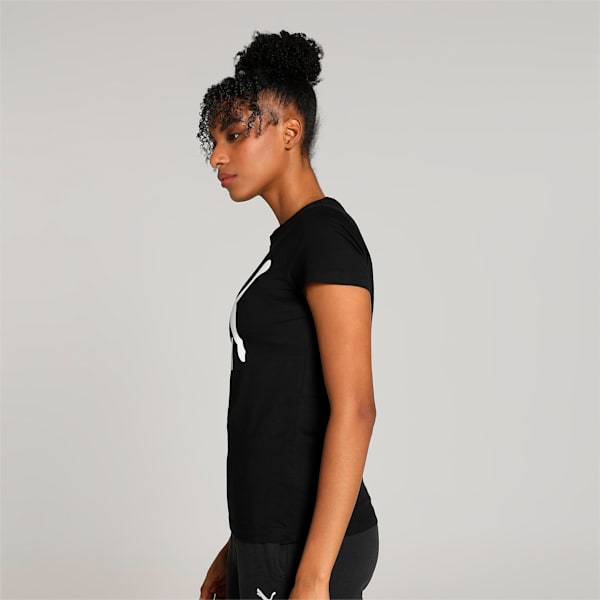 Classics Logo Women's T-shirt, Puma Black, extralarge-IND