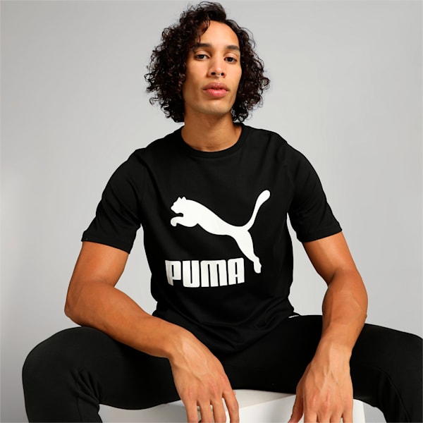 Men's Classics Logo Tee, Puma Black, extralarge-IND