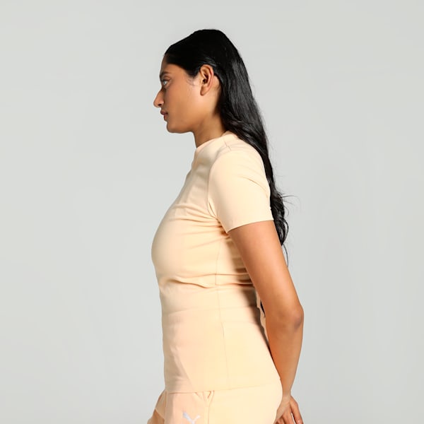 Classics Women's Slim Fit T-shirt, Peach Fizz, extralarge-IND