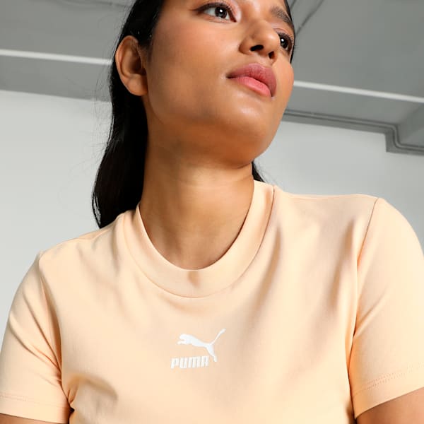 Classics Women's Slim Fit T-shirt, Peach Fizz, extralarge-IND