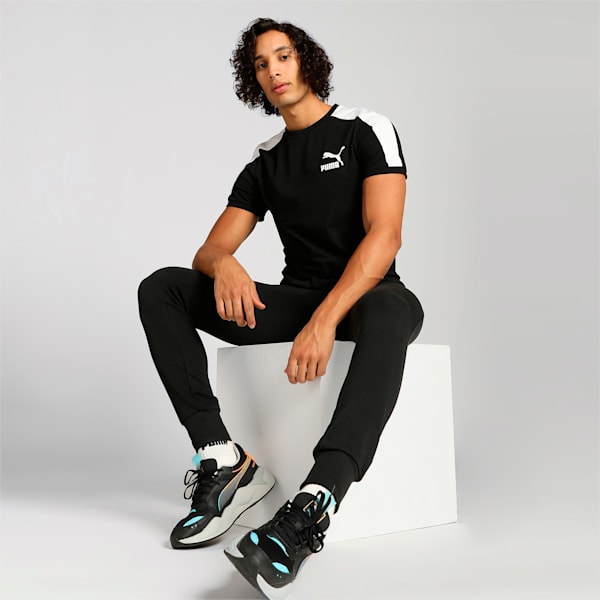 T7 Iconic Men's Slim Fit T-shirt, PUMA Black, extralarge-IND