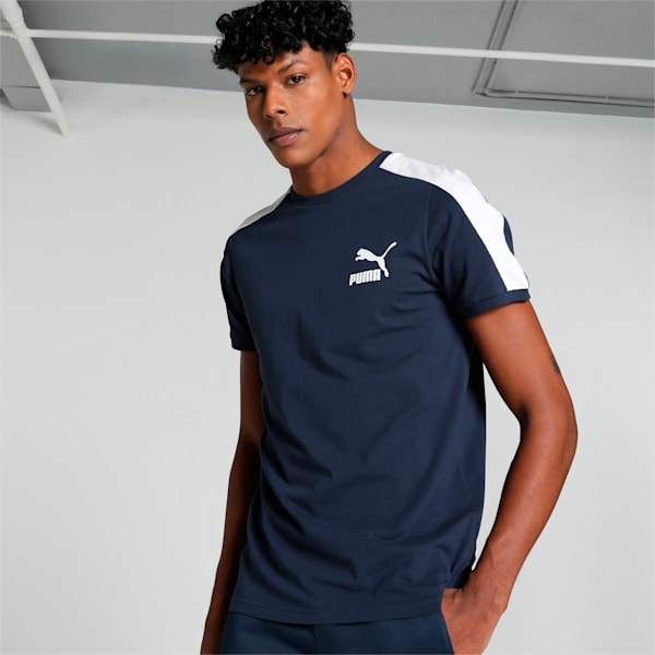 T7 Iconic Men's Slim Fit T-shirt, Club Navy, extralarge-IND