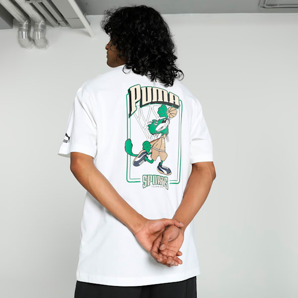 PUMA TEAM Men's Relaxed Fit Graphic Tee, PUMA White, extralarge-IND