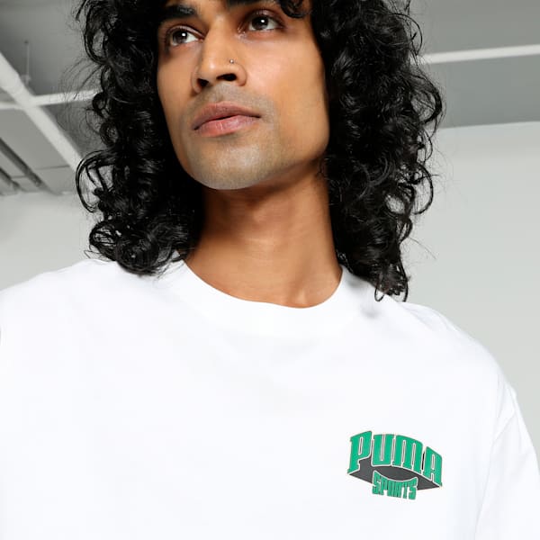 PUMA TEAM Men's Relaxed Fit Graphic Tee, PUMA White, extralarge-IND