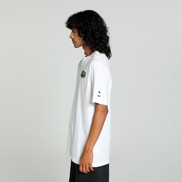 TEAM Men's Relaxed Fit Graphic Tee, PUMA White, extralarge-IND
