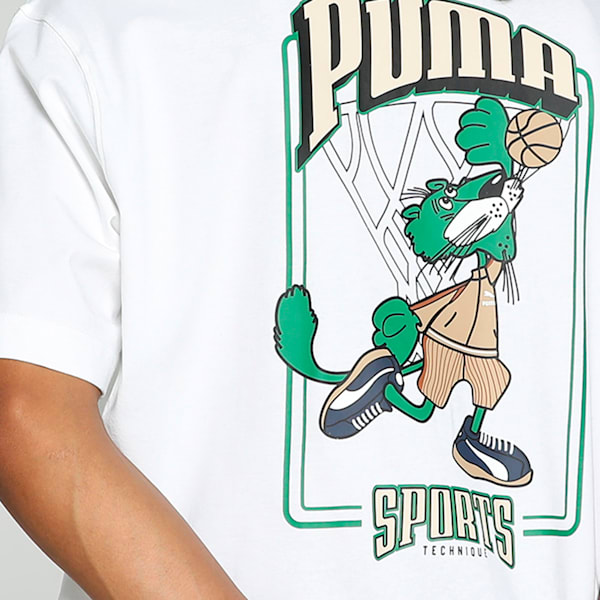PUMA TEAM Men's Relaxed Fit Graphic Tee, PUMA White, extralarge-IND
