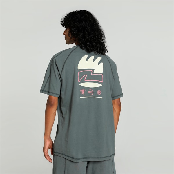 DOWNTOWN RE:COLLECTION Unisex Relaxed Fit T-shirt, Mineral Gray, extralarge-IND