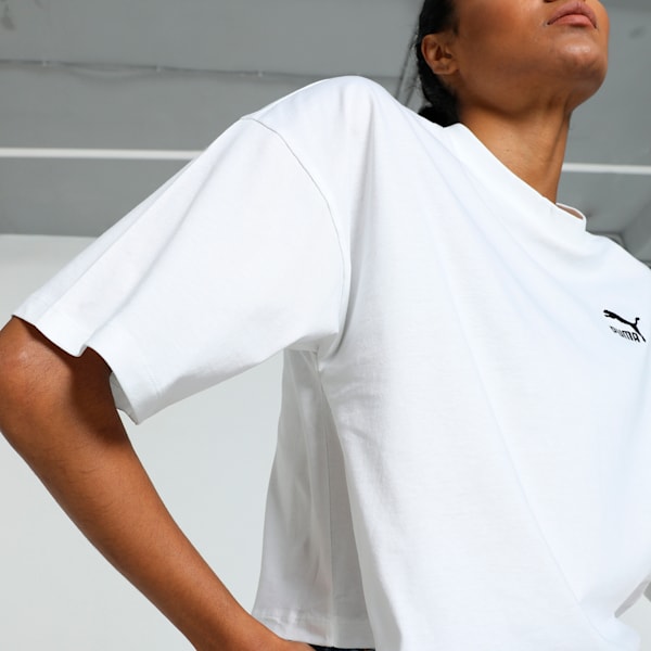 BETTER CLASSICS Women's Oversized T-shirt, PUMA White, extralarge-IND