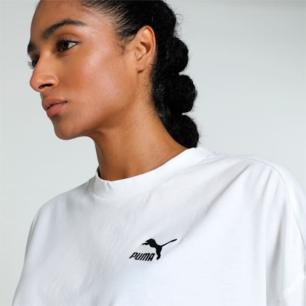 BETTER CLASSICS Women's Oversized T-shirt, PUMA White, extralarge-IND