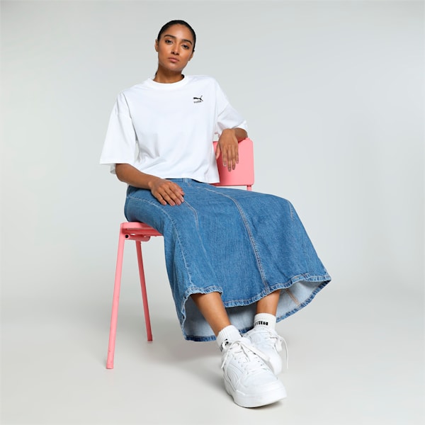 BETTER CLASSICS Women's Oversized T-shirt, PUMA White, extralarge-IND