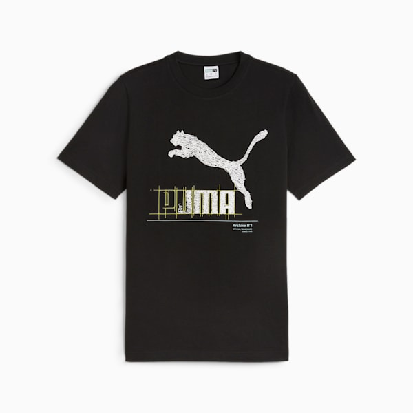 BRAND LOVE Men's Graphic T-shirt, PUMA Black, extralarge-IND
