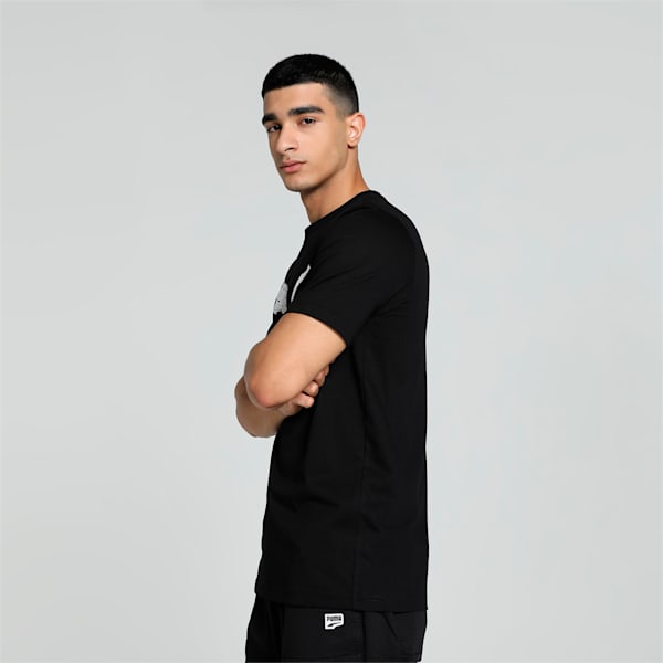 BRAND LOVE Men's Graphic T-shirt, PUMA Black, extralarge-IND