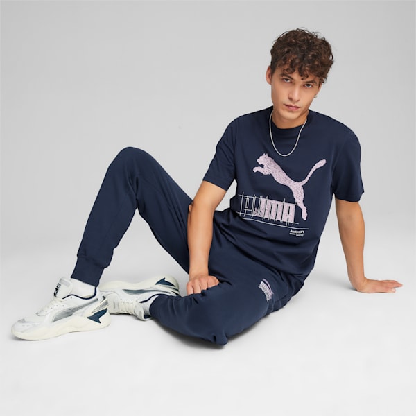 BRAND LOVE Men's Graphic T-shirt, Club Navy, extralarge-IND