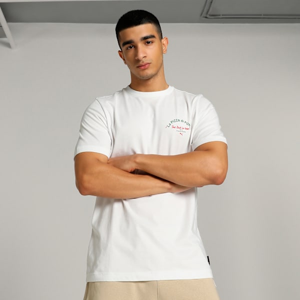 GRAPHICS PIZZA Men's T-shirt, PUMA White, extralarge-IND