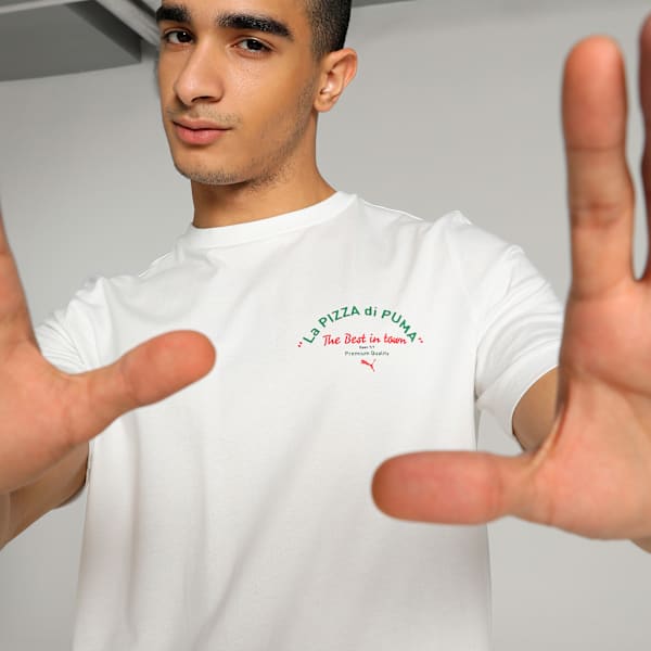 GRAPHICS PIZZA Men's T-shirt, PUMA White, extralarge-IND