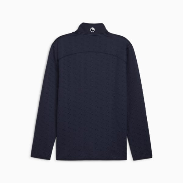 メンズ ゴルフ PUMA x ARNOLD PALMER ジャガード 1/4 ジップ クルースウェット, Deep Navy, extralarge-JPN