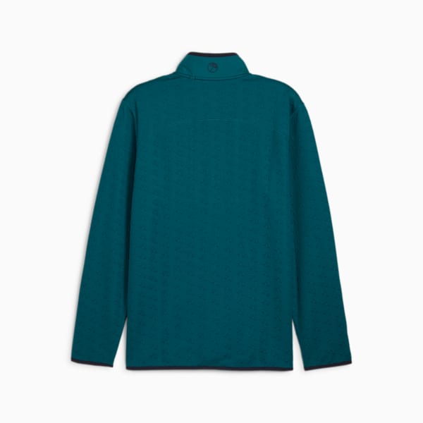 メンズ ゴルフ PUMA x ARNOLD PALMER ジャガード 1/4 ジップ クルースウェット, Cold Green, extralarge-JPN