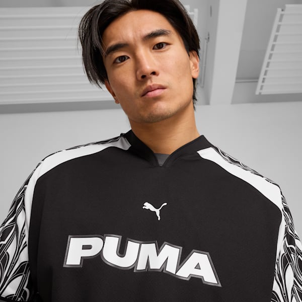 Relaxed Football Jersey Unisex, PUMA Black-Galactic Gray, extralarge