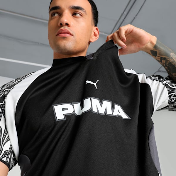 Football Nostalgia Unisex Relaxed Fit Jersey, PUMA Black-Galactic Gray, extralarge-IND