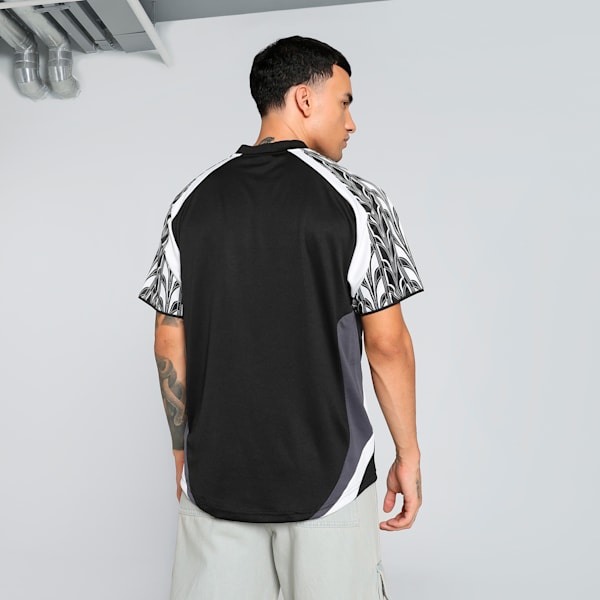 Football Nostalgia Unisex Relaxed Fit Jersey, PUMA Black-Galactic Gray, extralarge-IND