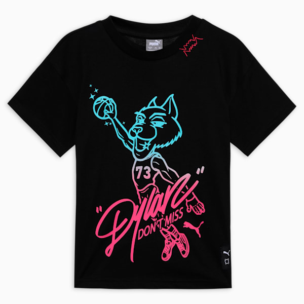 BASKETBALL Dylan Boy's Relaxed Fit T-shirt, PUMA Black, extralarge-IND