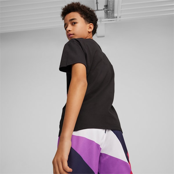 BASKETBALL Dylan Boy's Relaxed Fit T-shirt, PUMA Black, extralarge-IND