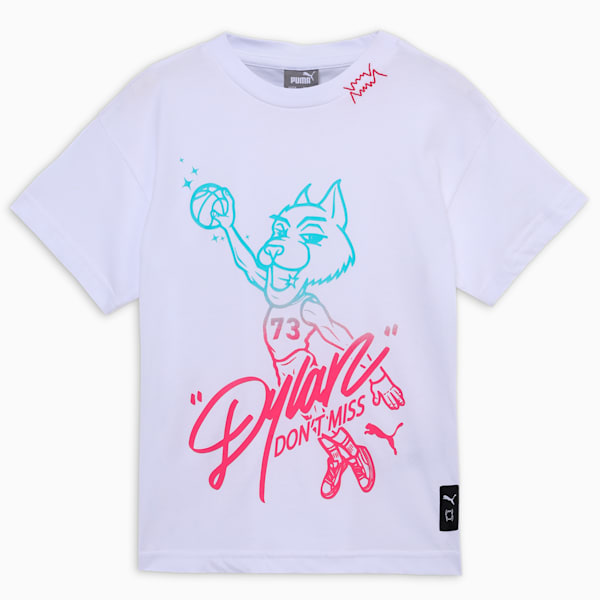 BASKETBALL Dylan Boy's Relaxed Fit T-shirt, PUMA White, extralarge-IND