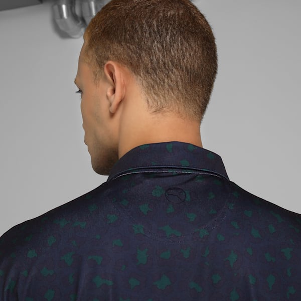 Cloudspun Rosette Men's Golf Polo, Deep Navy-Dark Myrtle, extralarge-IND