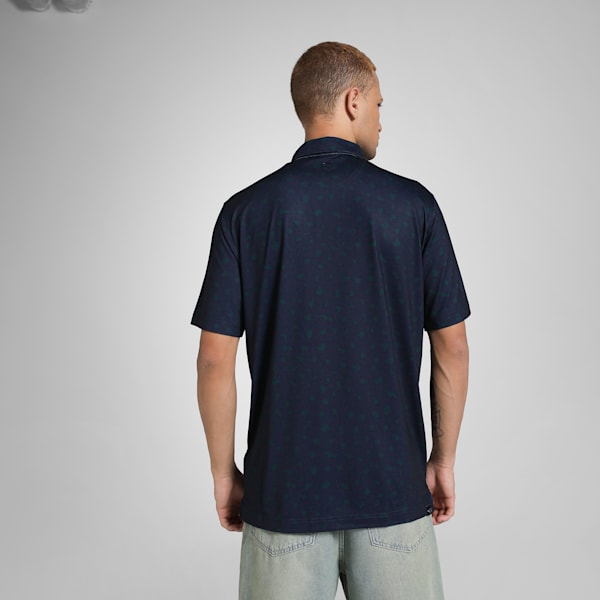 Cloudspun Rosette Men's Golf Polo, Deep Navy-Dark Myrtle, extralarge-IND
