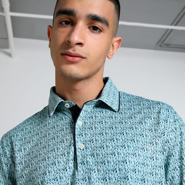 Cloudspun Branch Men's Golf Polo, Modern Mint-Deep Navy, extralarge-IND