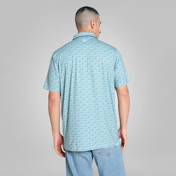 Cloudspun Branch Men's Golf Polo, Modern Mint-Deep Navy, extralarge-IND