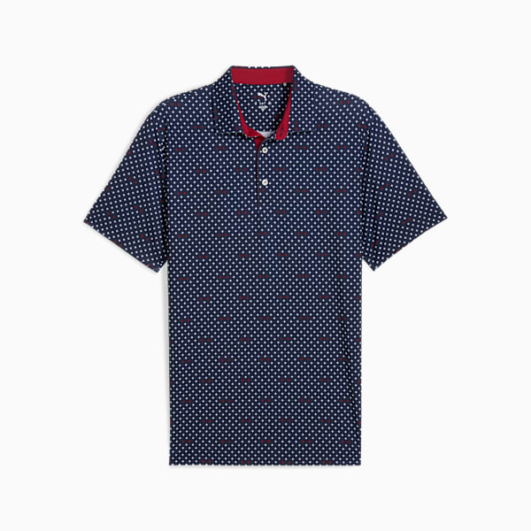 MATTR Burgh Golf Polo Men, Deep Navy-White Glow, extralarge