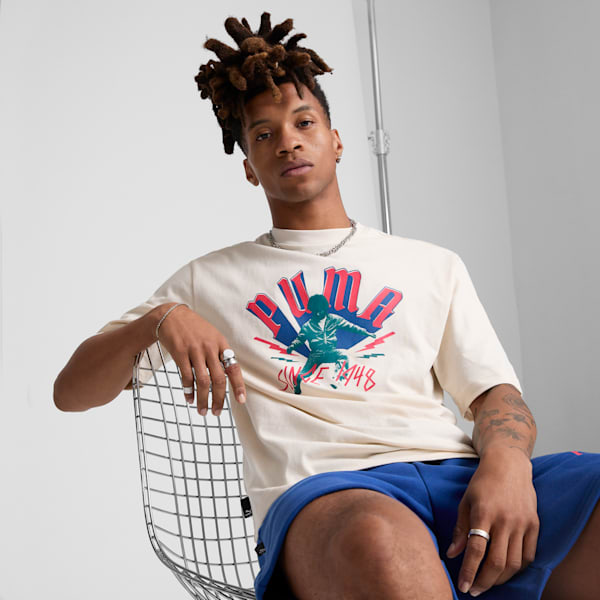 Camiseta CLASSICS PLAY LOUD Dancing Logo para hombre, Alpine Snow, extralarge